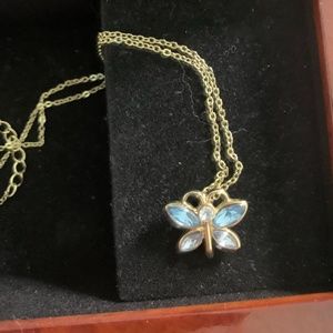 Delicate BLUE BUTTERFLY 🦋 necklace